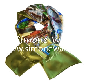 Silk Scarf ~ Irish Schooldays