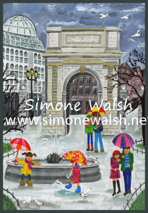 A Rainy Day in St. Stephen's Green, Dublin