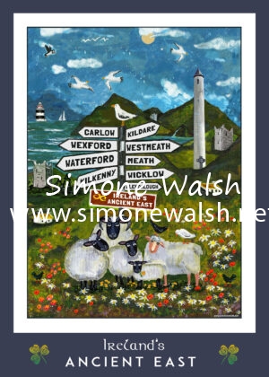 Ireland's Ancient East Tea Towel