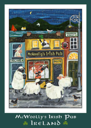McWoolly's Irish Pub Tea Towel
