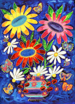 Anemone & Daisy Vase