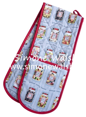 Vintage Penny Sweets Double Oven Glove