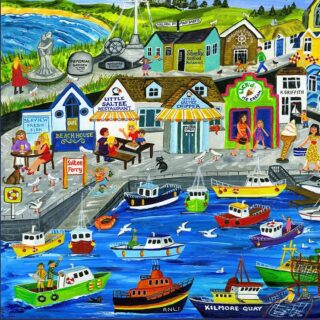 "A Day Out in Kilmore Quay, Wexford" NEW print! Now available on line and in @barkersgiftshop in Wexford Town.
#kilmorequay #wexfordart  #madelocal #wexfordgifts  #thehiddengem_gifts @thehiddengem_gifts #thelittlesalteechipper