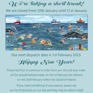 We are going on a holiday and we will reopen rejuvenated at the end of January! Please feel free to place your order if delivery at the beginning of February is acceptable.
Meanwhile please see our list of stockists on our site where you might find what you are looking for!
We do apologise for this inconvenience! #madelocal #irishprints #irishgiftingideas #irishart #irishartgifts