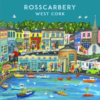 My Rosscarbery  West Cork card! In stock in Hubberts Crafts, Rosscarbery.
This village has the most beautiful setting on the lagoon and a lovely town square with restaurants and shops! #rosscarbery #celticrosshotel #pilgrimrosscarbery #markethouserosscarbery #nolansbarrosscarbery #ocallaghanwalshe #lagoonactivitycentre #westcorkart #irishart #irishprints #irishcards